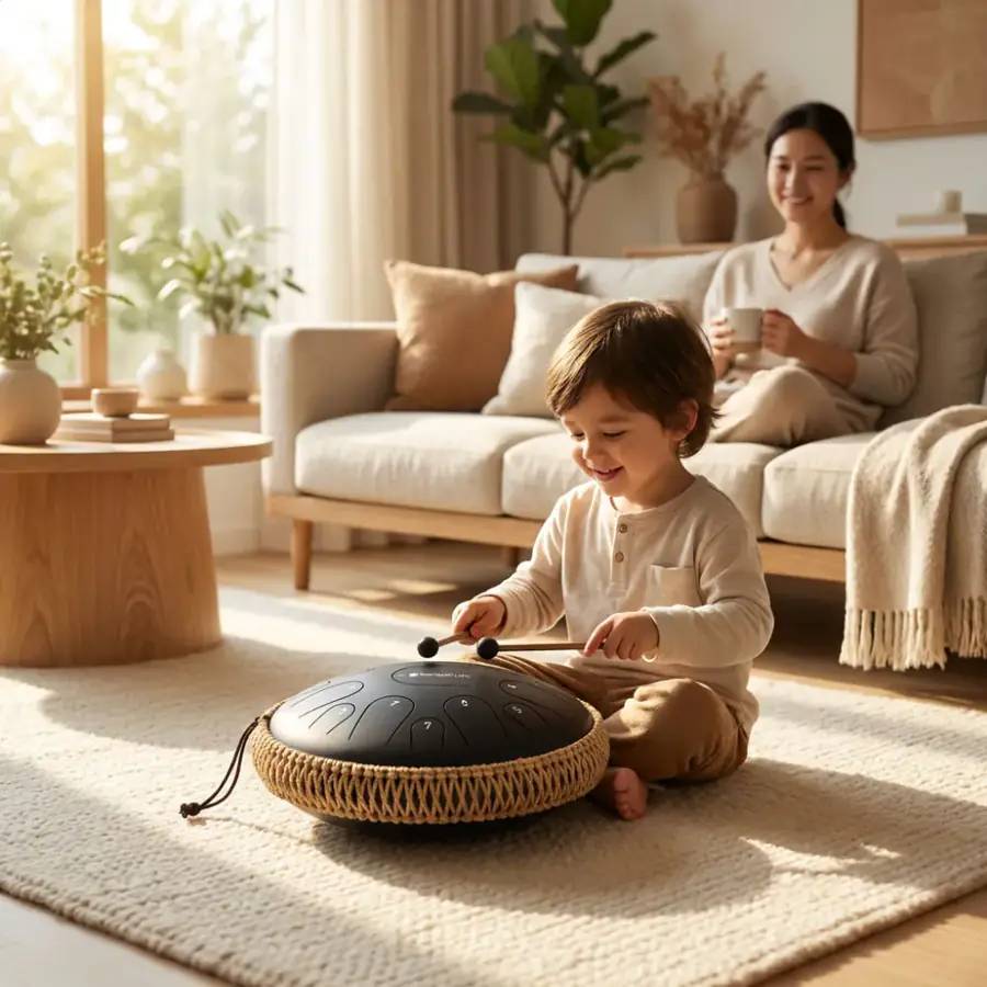 Child playing the Sonodrum